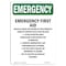 Signmission Safety Sign, OSHA EMERGENCY, 14" Height, First Aid Should Liquid, Portrait OS-EM-D-1014-V-10450 - alternate 1